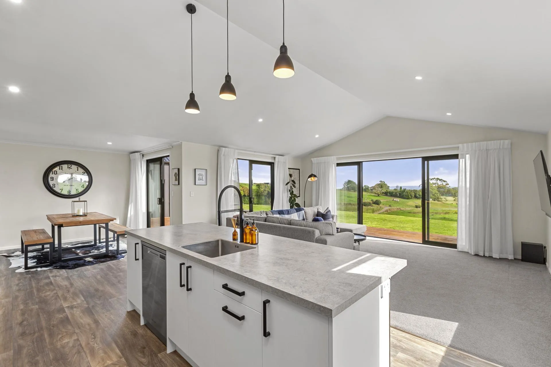 Living and dining from kitchen